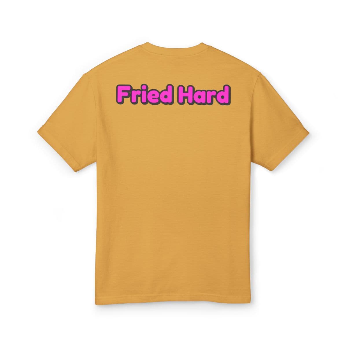Faded Mustard Pollo Papí Fried Hard Tee, back view